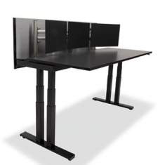 Schreibtisch höhenverstellbar Büromöbel Bildschirmtisch Schreibtische schwarz, KIM, Vario Lite  Leitstellentisch