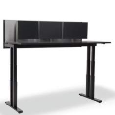 Schreibtisch höhenverstellbar Büromöbel Bildschirmtisch Schreibtische schwarz, KIM, Vario Lite  Leitstellentisch