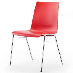 Besucherstuhl rot Besucherstühle Konferenzstühle Cafeteria Stühle, rosconi, Objektmöbel - atlanta 456
