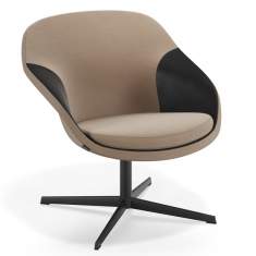 Bürosessel Loungesessel Stoff exklusive Loungemöbel braun, Materia, Pax