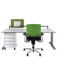 Weißer Schreibtisch modern Büromöbel Schreibtische weiß Bürocaddy Lista Office LO, Bürotisch LO Extend