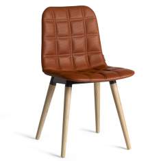 Besucherstuhl Holz Besucherstühle braun Leder Konferenzstühle Cafeteria Stühle, offecct, Bop Wood