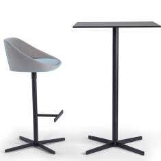 Barstuhl grau offecct, Ezy Barhocker
