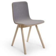 Besucherstuhl Holz Besucherstühle grau Konferenzstühle Cafeteria Stühle, offecct, Kali