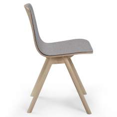 Besucherstuhl Holz Besucherstühle grau Konferenzstühle Cafeteria Stühle, offecct, Kali