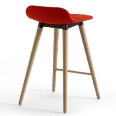 Barstuhl Holz rot offecct, Bop Wood Barhocker