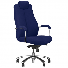Ergonomischer Bürostuhl Stoffbezug Bürodrehstuhl blau, Nowy Styl, Sonata