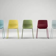 Kunststoffschale des Brunner crona light Stuhls mit ergonomischer Sitzform