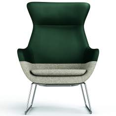 Clubsessel grün Loungemöbel Büro Loungesessel Design, Brunner, crona lounge