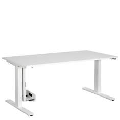Schreibtisch höhenverstellbar Mechanismus ergonomische Büromöbel Schreibtische weiß  Sara, Conte - T-Fuss - Sitz-Stehtisch