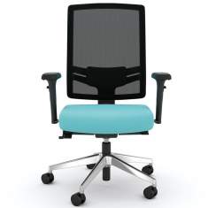 Bürostuhl türkis Drehstühle schwarz ergonomischer Bürodrehstuhl exklusiv, viasit, F1