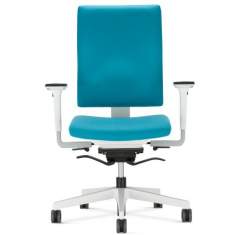 Ergonomischer Bürostuhl Stoffbezug Bürodrehstuhl blau, Nowy Styl, 4ME