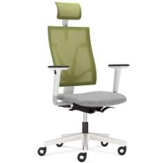 Ergonomischer Bürostuhl Stoffbezug Bürodrehstuhl grün, Nowy Styl, 4ME