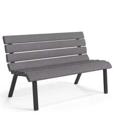 Sofa Lounge grau Traversenbänke, Materia, Park