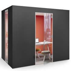 Akustik-Kabine Büro, Schallschutzkabine Büro, Mittelzone Büro, Akustik-Raumsystem, König + Neurath, INSIDE.CUBE