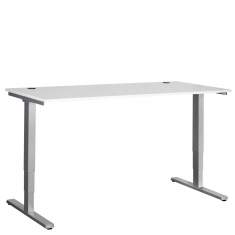 Höhenverstellbarer Schreibtisch weiß Ergonomie Büro Schreibtische ergonomisch, Sara, Smart - T-Fuss - Sitz-Stehhtisch