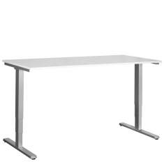 Höhenverstellbarer Schreibtisch weiß Ergonomie Büro Schreibtische ergonomisch, Sara, Smart - T-Fuss - Sitz-Stehhtisch