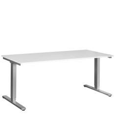 Höhenverstellbarer Schreibtisch weiß Ergonomie Büro Schreibtische ergonomisch, Sara, Smart - T-Fuss - Sitz-Stehhtisch