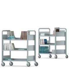 Rollregale | Bibliotheken, VS, Libro-Steel Bücherwagen