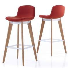 Barhocker Holz Barstuhl rot cubb Orangebox