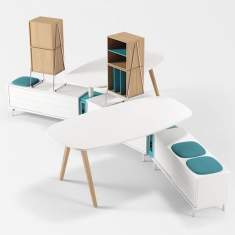 Arbeits-Kombination, Sideboard | modular | Büroschrank, Kinnarps, Space