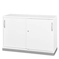 Aktenschrank, Schiebetüren, Kunststoff, hell, fm Büromöbel,