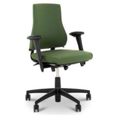 Ergonomischer Bürostuhl mit Armlehnen Bürodrehstuhl ergonomisch Büro grün, BMA-Ergonomics, Axia 2.2