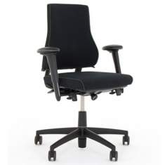 Ergonomischer Bürostuhl mit Armlehnen Bürodrehstuhl ergonomisch Büro schwarz, BMA-Ergonomics, Axia 2.2