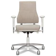 Ergonomischer Bürostuhl beige mit Armlehnen Bürodrehstuhl ergonomisch Büro BMA-Ergonomics, Axia 2.3