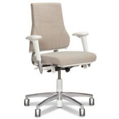 Ergonomischer Bürostuhl beige mit Armlehnen Bürodrehstuhl ergonomisch Büro BMA-Ergonomics, Axia 2.3