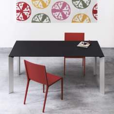 Schwarzer Schreibtisch modern Schreibtische Design schwarze Büromöbel, Kristalia, Nori