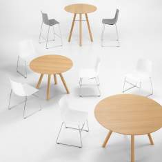 Konferenztisch Team-Tische Holz Konferenztische, Girsberger, Akio
runde Tischplatte