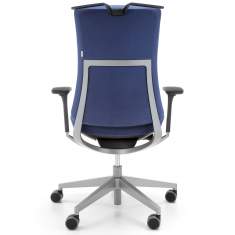 Ergonomischer Bürostuhl mit Armlehnen blau, profim, Violle