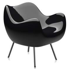 Design Loungesessel Cocktailsessel schwarz Kunststoff, VZOR, RM58 Classic