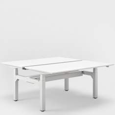 Elektrisch höhenverstellbarer Schreibtisch ausziehbar Büro Schreibtische weißTeamarbeit Tisch höhenverstellbar Büromöbel ergonomisch, Kinnarps, Polaris
Doppelarbeitsplatz
höhenverstellbar