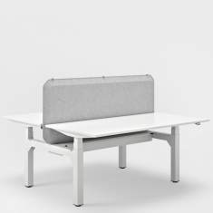 Elektrisch höhenverstellbarer Schreibtisch ausziehbar Büro Schreibtische weißTeamarbeit Tisch höhenverstellbar Büromöbel ergonomisch, Kinnarps, Polaris
Doppelarbeitsplatz
höhenverstellbar