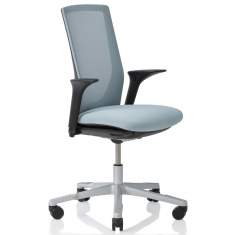 Hag Bürostuhl mit Armlehnen Bürostühle Netzgewebe Bürodrehstuhl blau Flokk, HÅG Futu Mesh