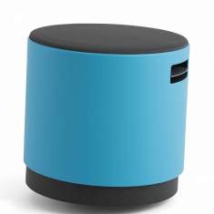 Hocker blau Polsterhocker, Steelcase, Buoy