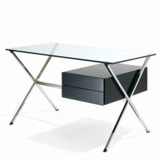 Homeoffice Schreibtisch Home Office Möbel Glas Knoll International Studio, Albini Desk