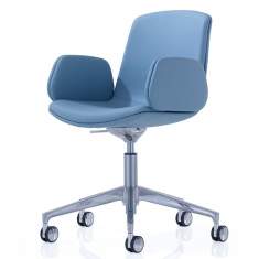 Bürostuhl blau Bürodrehstuhl Konferenzstuhl mit Rollen Cubb Orangebox