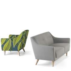 Lounge Sessel Holz Loungestuhl Stoffbezug Bürosessel  Loungemöbel Set, Orangebox, peeps
