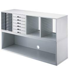 Regalschrank Büro Aktenschrank grau  styro, styromega