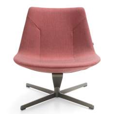 Lounge Sessel Büro Clubsessel Stoff rot Loungemöbel profim, Chic Lounge