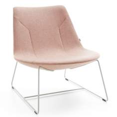 Loungesessel Büro Clubsessel Stoff rosa Loungemöbel, profim, Chic Lounge