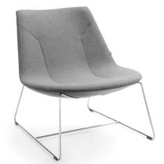 Loungesessel Büro Clubsessel Stoff grau Loungemöbel profim, Chic Lounge