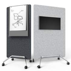 Großes Whiteboard beweglich Büro Wand Whiteboards Rollen Brunner, team Panel Wandboard