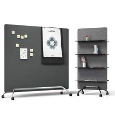 Großes Whiteboard beweglich Büro Wand Whiteboards Rollen|, Brunner, team Panel / Whiteboard / Wandboard