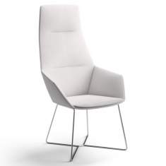 Loungesessel Büro Clubsessel Stoff weiß Loungemöbel, Brunner, ray soft