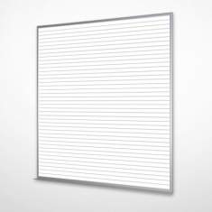 Wand Whiteboard Büro Whiteboards Magnettafel, o+c system - adeco, Whiteboard mit Aluminiumrahmen liniert