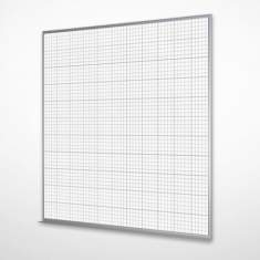 Wand Whiteboard Büro Whiteboards Magnettafel o+c system - adeco, Whiteboard mit Aluminiumrahmen kariert